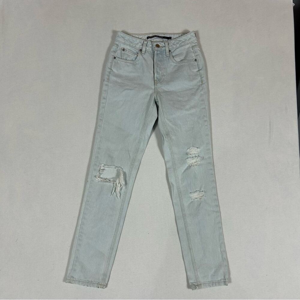 Volcom Brand Jeans Skinny Fit Button Fly Women’s 24 High Rise Light Wash Denim